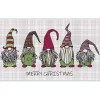 Merry Christmas Gnome Plaid Accent Rug
