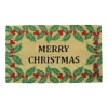 Merry Christmas Holly Doormat