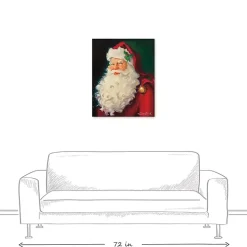 Merry Christmas Santa Portrait Canvas Art Print