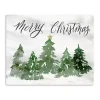 Merry Christmas Trees Canvas Art Print