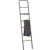 Metal and Fir Wood Leaning Ladder with Hooks