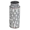 Metal Floral Patterned Vase