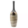 Metallic Bronze Bottle Neck Vase, 19 in.
