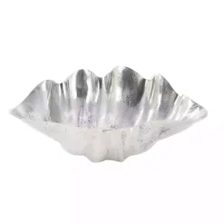 Metallic Silver Shell Bowl