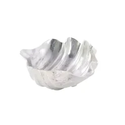 Metallic Silver Shell Bowl