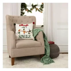 Mingle With A Jingle Christmas Throw Pillow