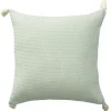 Mint Trapeze Organic Cotton Throw Pillow