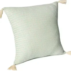 Mint Trapeze Organic Cotton Throw Pillow