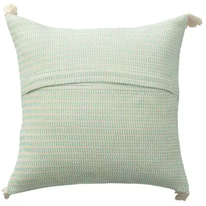 Mint Trapeze Organic Cotton Throw Pillow