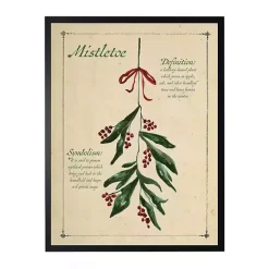 Mistletoe Definition Framed Christmas Art Print