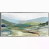 Misty Landscape Framed Canvas Art Print
