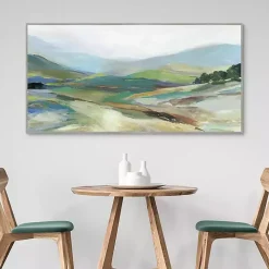 Misty Landscape Framed Canvas Art Print