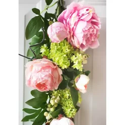 Mixed Peony and Hydrangea Swag Teardrop