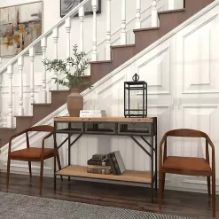 Modern Vintage Black Iron Framed Lantern, 18 in.