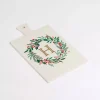 Monogram H Christmas Wreath Serving Board
