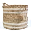Montego Striped Natural Storage Basket, 17 in.