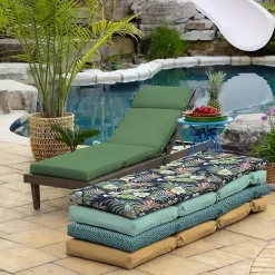 Moss Leala Texture Outdoor Chaise Cushion