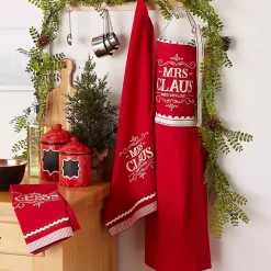 Mrs. Claus Apron and Kitchen Towels, Set of 3
