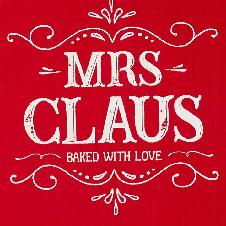 Mrs. Claus Apron and Kitchen Towels, Set of 3
