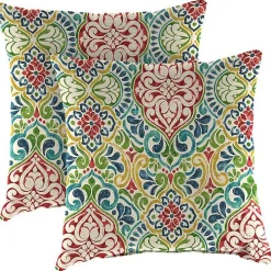 Multi Fiorella Outdoor Pillows, Set of 2