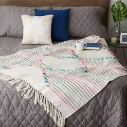 Multicolor Diamond Cut Throw