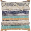 Multicolor Geometric Chevron Pillow
