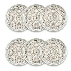 Multicolor Melamine Malena Salad Plates, Set of 6