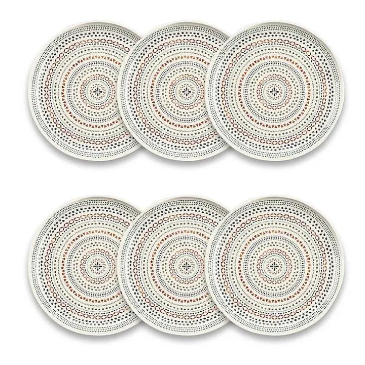 Multicolor Melamine Malena Salad Plates, Set of 6