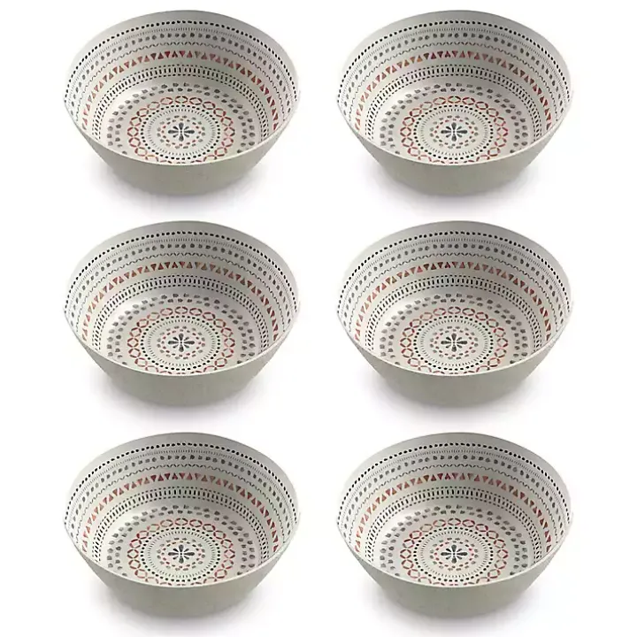 Multicolor Melamine Malena Cereal Bowls, Set of 6