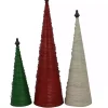 Multicolor Swirled Iron Christmas Trees, Set of 3