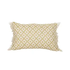 Mustard Geometric Floral Indoor/Outdoor Pillow