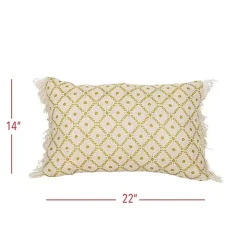 Mustard Geometric Floral Indoor/Outdoor Pillow