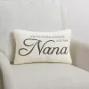Nana Embroidered Lumbar Pillow