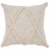 Natural Fringe Diamond Pillow, 20 in.