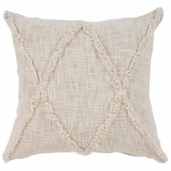 Natural Fringe Diamond Pillow, 20 in.