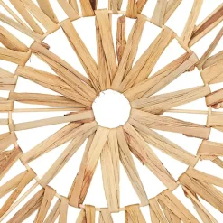 Natural Hyacinth Sunburst Sculpture