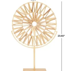 Natural Hyacinth Sunburst Sculpture