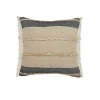 Natural Jute Braided Stripe Throw Pillow, 20 in.