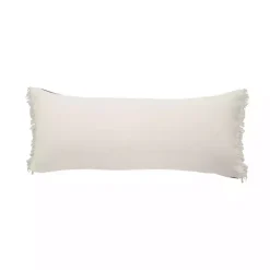 Natural Jute Braided Stripe Lumbar Pillow