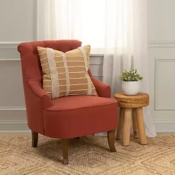 Natural Leo Striped Pillow