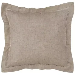 Natural Linen Down Hemstitched Pillow, 18 in.
