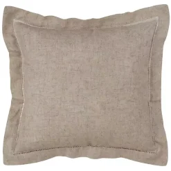 Natural Linen Down Hemstitched Pillow, 20 in.