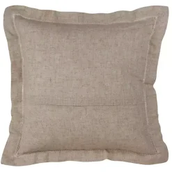 Natural Linen Down Hemstitched Pillow, 18 in.