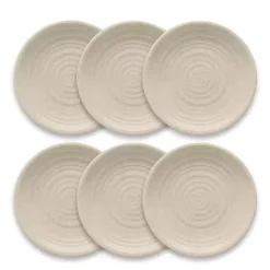 Natural Madden Melamine Dinner Plates, Set of 6