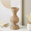 Natural Rattan Hourglass Vase