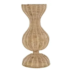 Natural Rattan Hourglass Vase