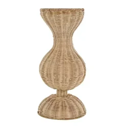 Natural Rattan Hourglass Vase