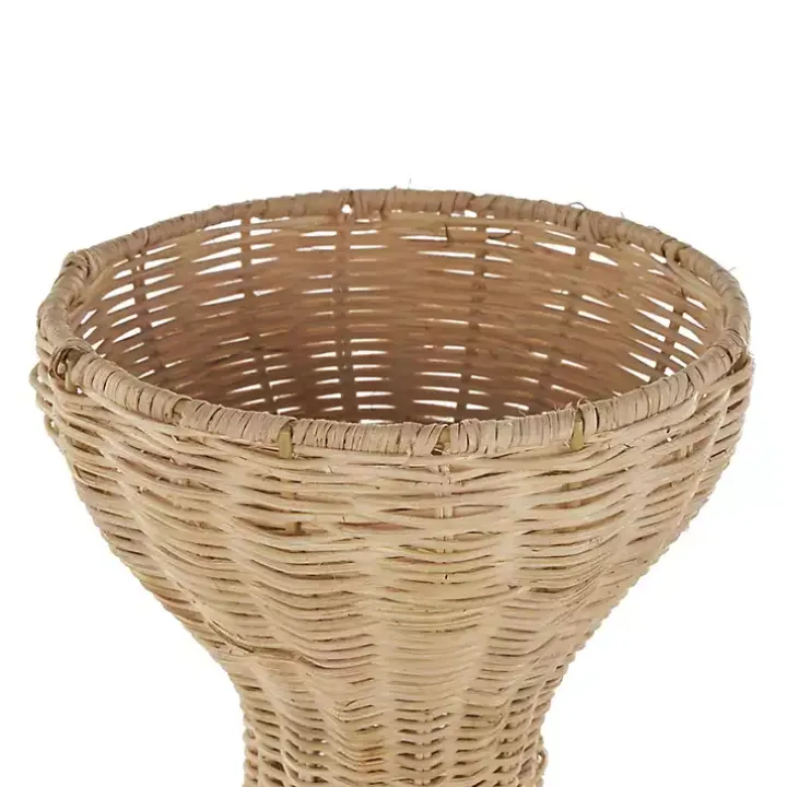 Natural Rattan Hourglass Vase