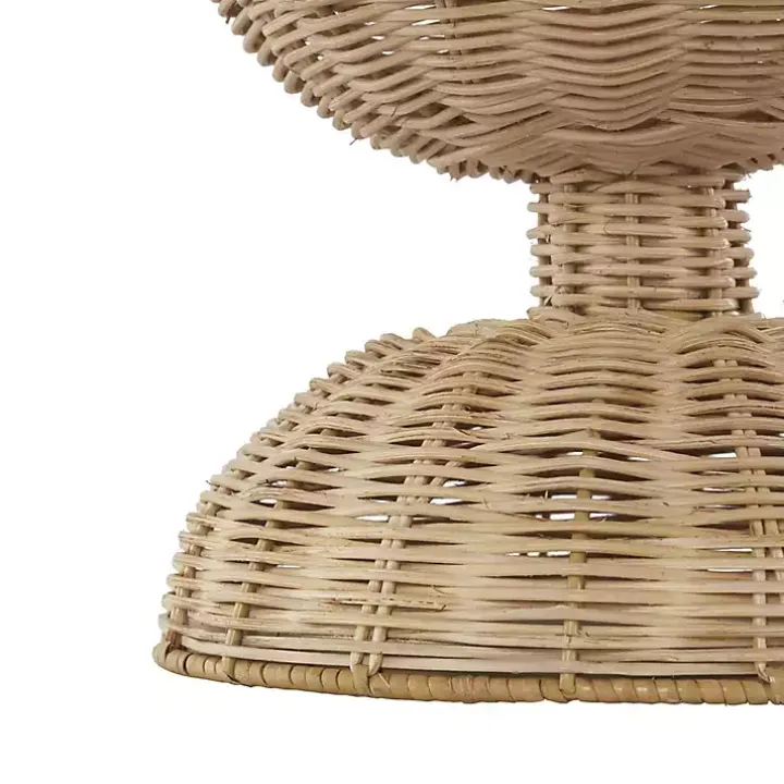 Natural Rattan Hourglass Vase