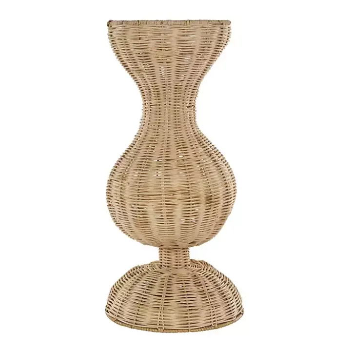 Natural Rattan Hourglass Vase